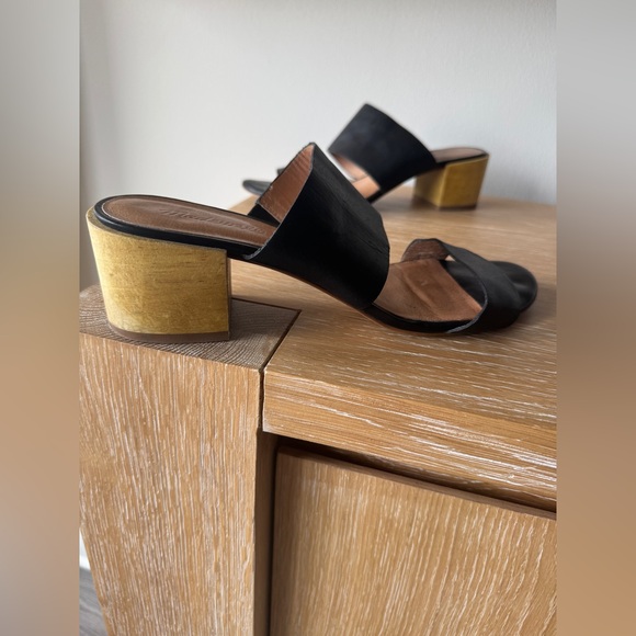Madewell The Kiera Mule Sandals in True Black Leather - Picture 7 of 16